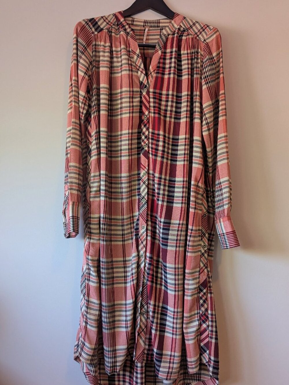 Free People Loralei Plaid Dress-Tunic Size XS - Picture 3 of 10